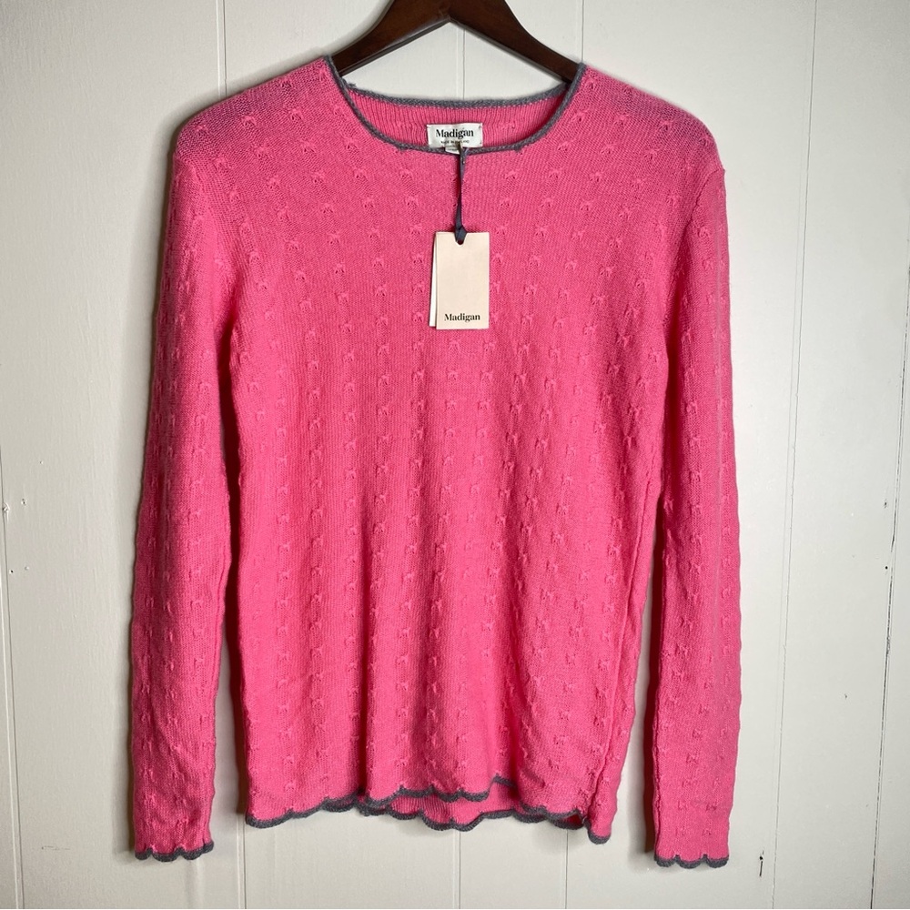 Madigan Ireland Pink‎ Réiltín Cashmere Silk crew neck small NWT new with tag